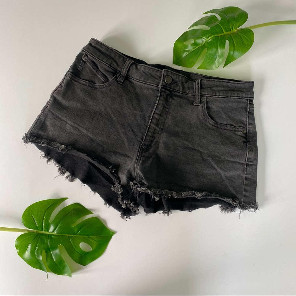STONEY STRETCH DENIM SHORTS - VINTAGE BLACK